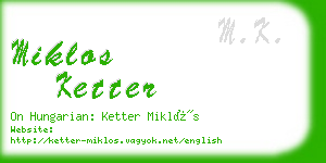 miklos ketter business card